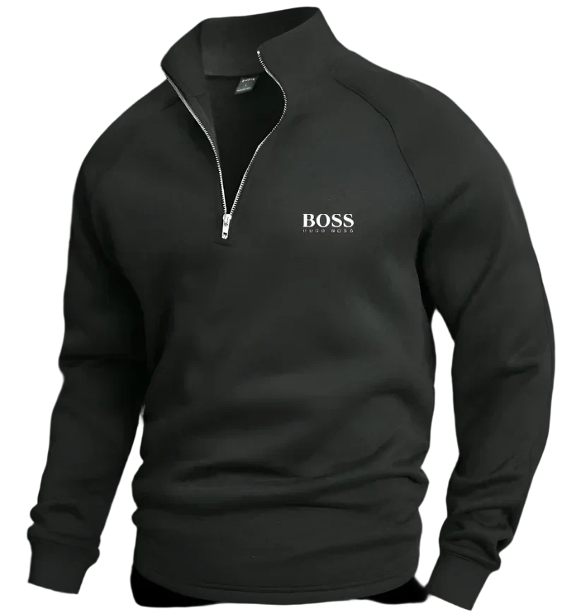НՍԌО ВОЅЅ™ Baumwollpullover mit halbem Reißverschluss