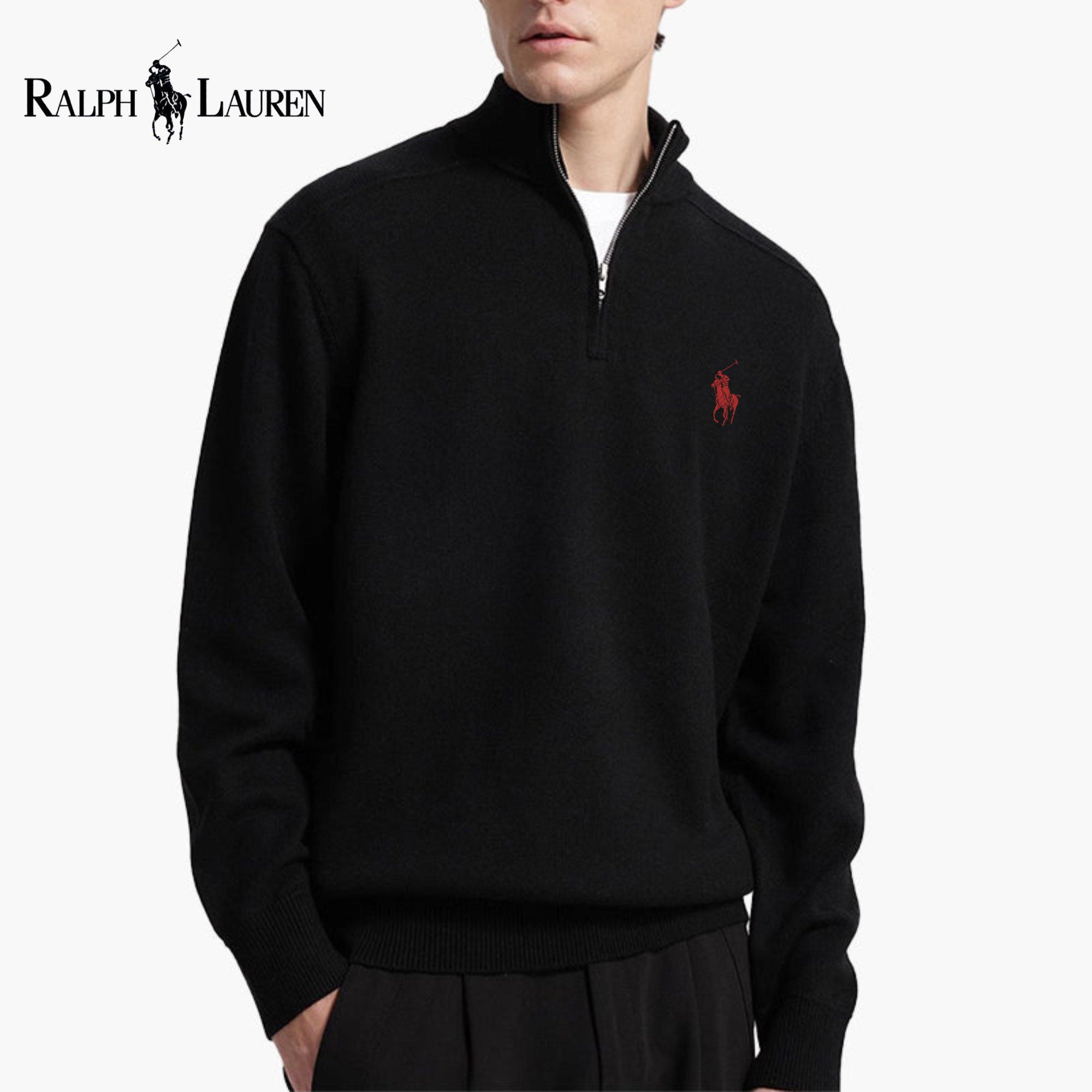 ᏒᎪᏞᏢᎻ ᏞᎪՍᏒЕΝ - Pullover mit halbem Reißverschluss