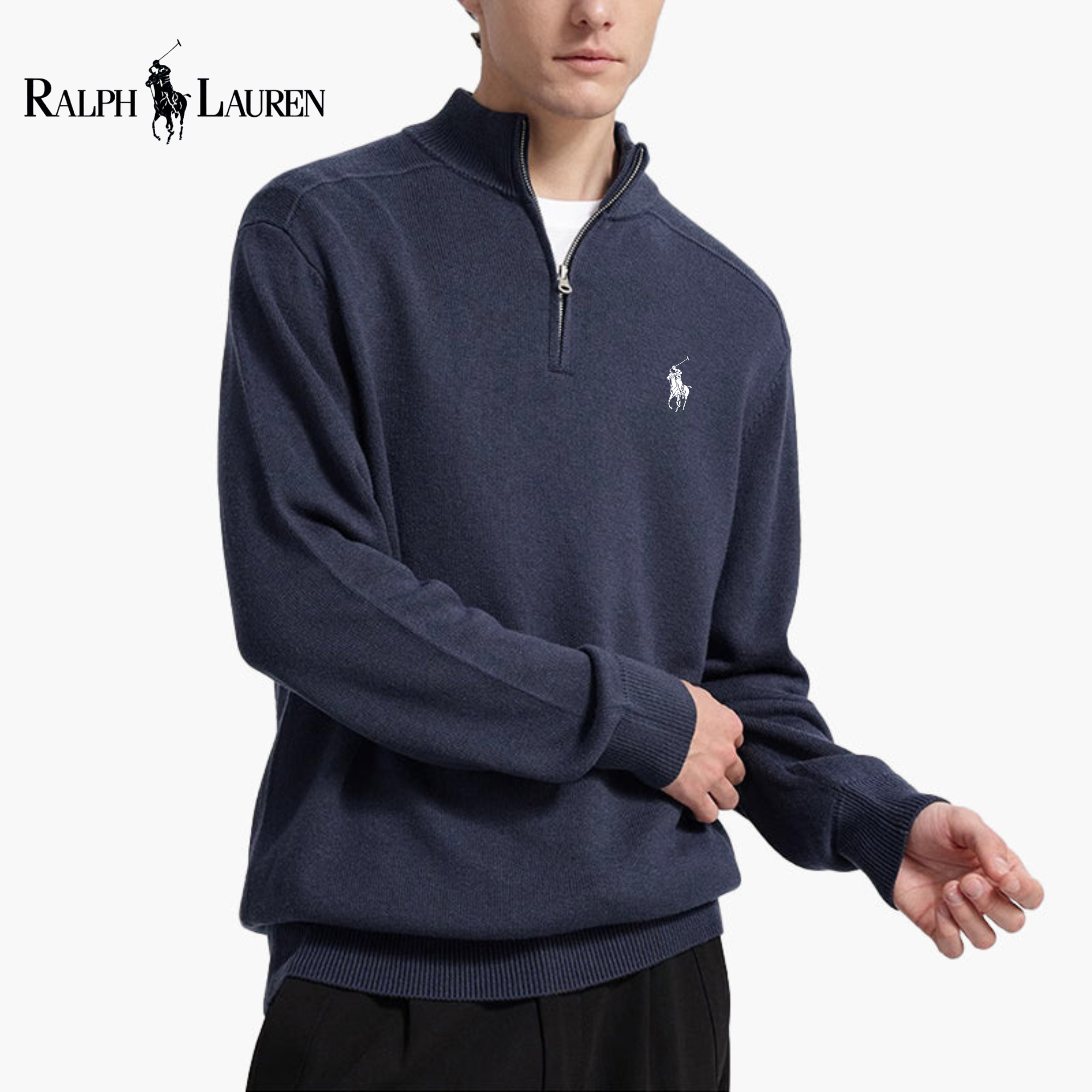 ᏒᎪᏞᏢᎻ ᏞᎪՍᏒЕΝ - Pullover mit halbem Reißverschluss