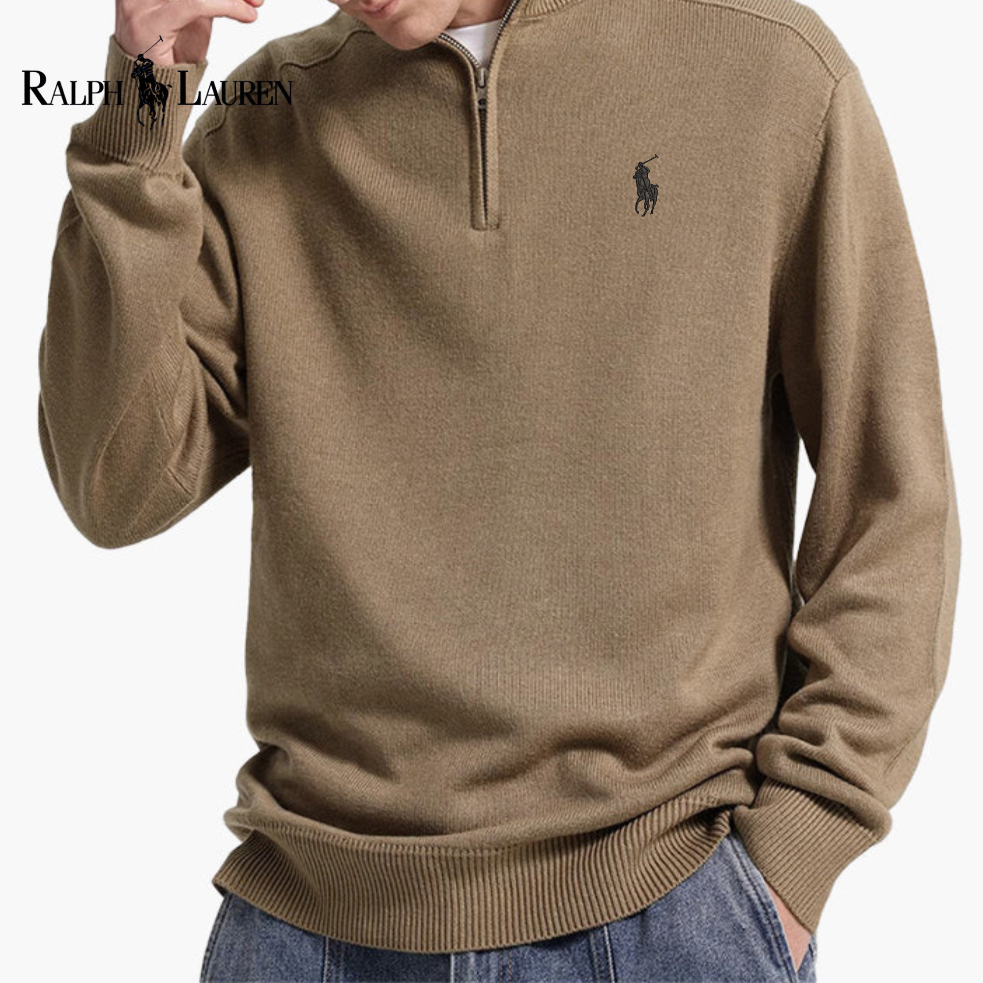 ᏒᎪᏞᏢᎻ ᏞᎪՍᏒЕΝ - Pullover mit halbem Reißverschluss