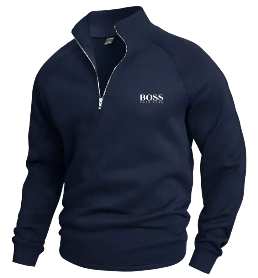 НՍԌО ВОЅЅ™  Baumwollpullover mit halbem Reißverschluss