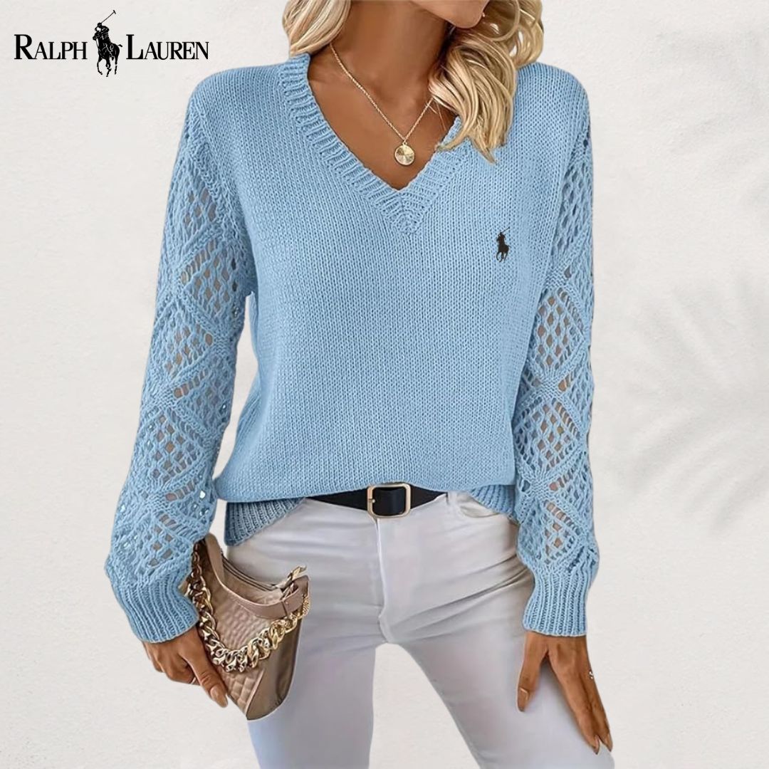 ᏒᎪᏞᏢᎻ ᏞᎪՍᏒЕΝ - Eleganter Pullover mit V-Ausschnitt