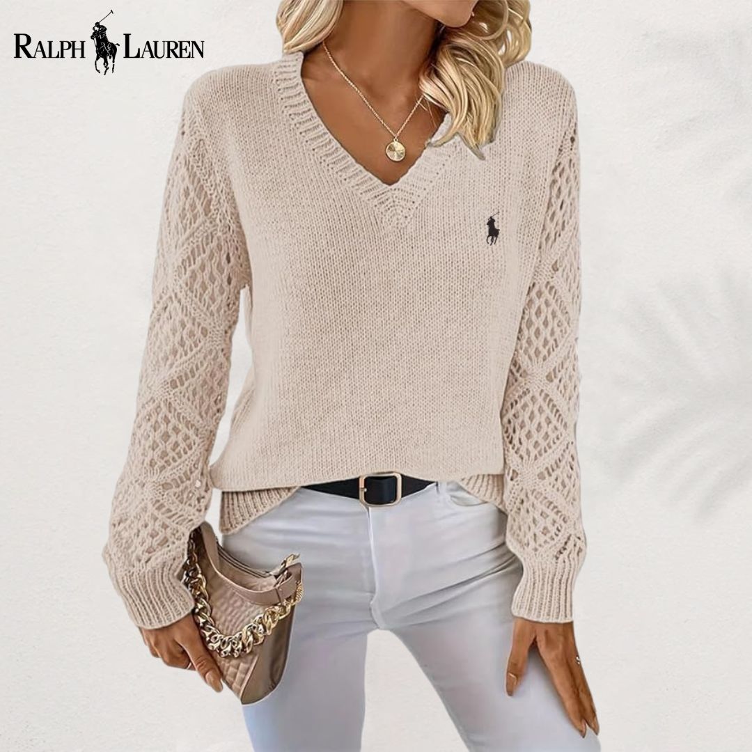 ᏒᎪᏞᏢᎻ ᏞᎪՍᏒЕΝ - Eleganter Pullover mit V-Ausschnitt