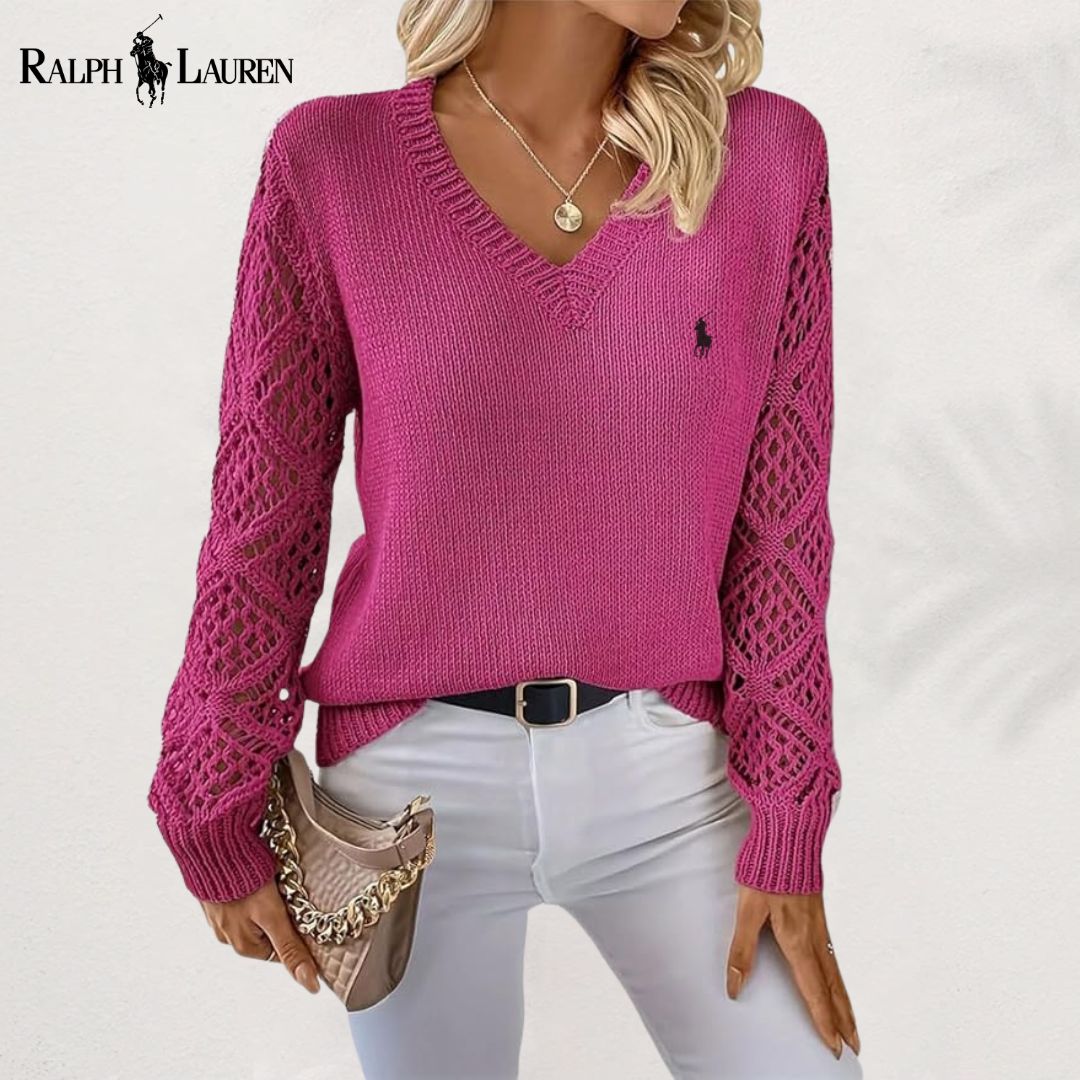 ᏒᎪᏞᏢᎻ ᏞᎪՍᏒЕΝ - Eleganter Pullover mit V-Ausschnitt