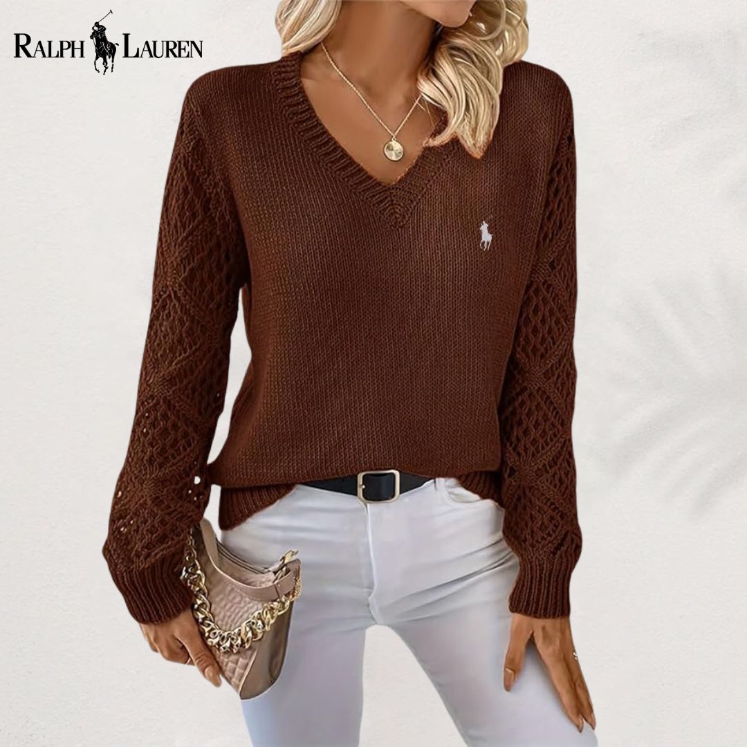 ᏒᎪᏞᏢᎻ ᏞᎪՍᏒЕΝ - Eleganter Pullover mit V-Ausschnitt